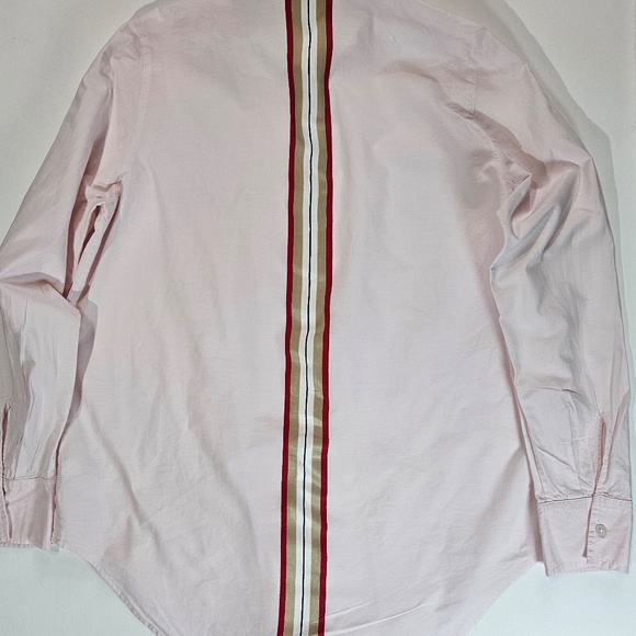 Athleta Shirt Womens Medium Light Pink Button Down Casual Long Sleeve Stripe - Picture 2 of 9
